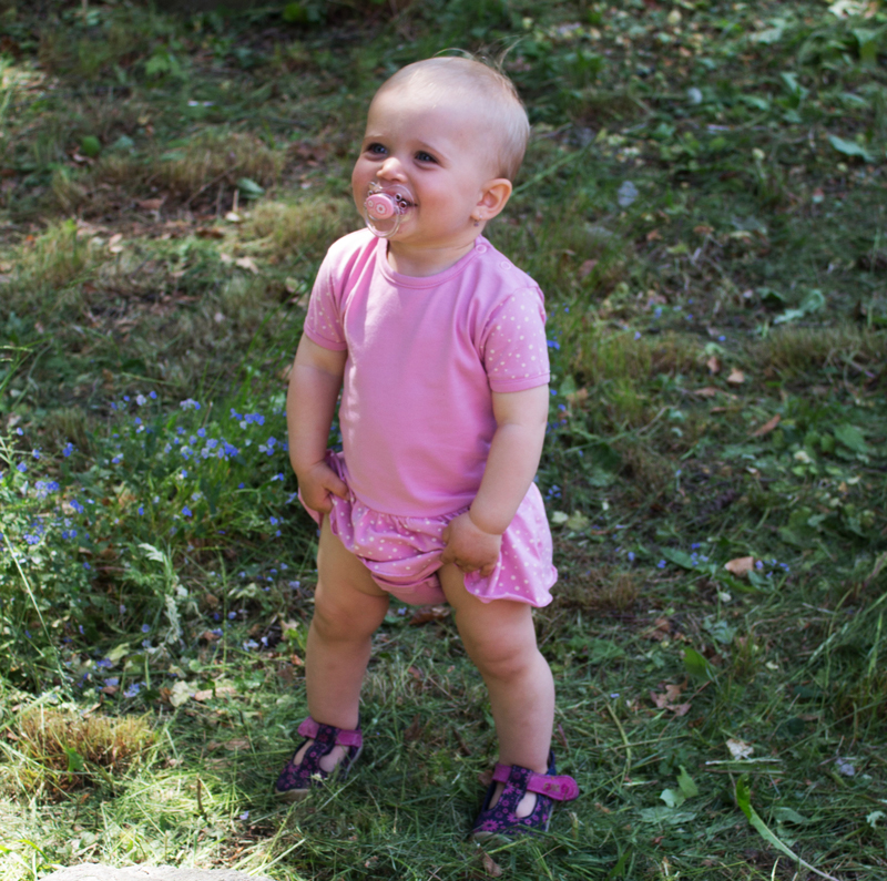 Body sukýnka "PUNTÍKY" MKcool MK2216 KR - starorůžová 74