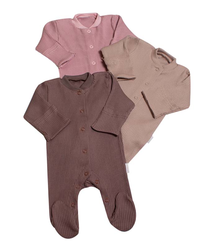 Overal kojenecký na spaní "RIB" MKcool MK2343 čokoládově hnědý 50