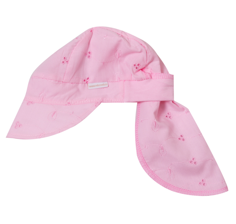 Čepice Pirát "Kytičky-madeira" MKcool C10019 růžová