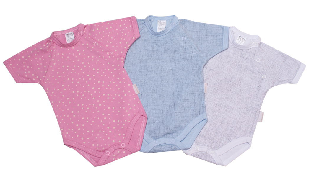 Body kojenecké "TISK" MKcool MK2211 KR - bílo-šedé 74