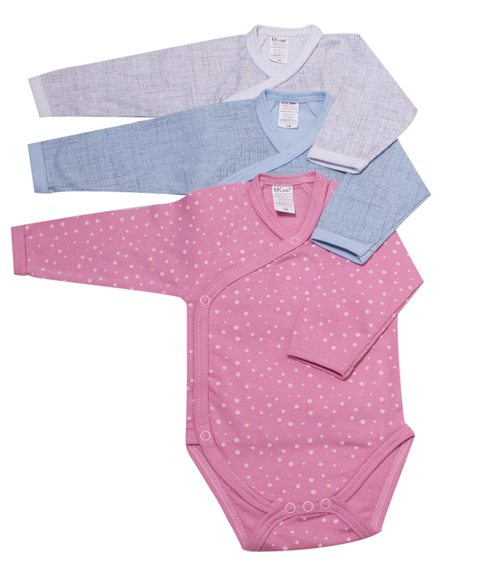 Body kojenecké zavinovací "TISK" MKcool MK2212 DR - bílo-šedé