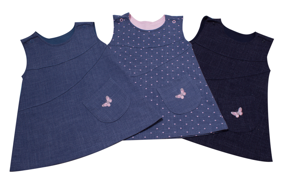 Dívčí šatovka JEANS MKcool MK2202 modrá denim 74