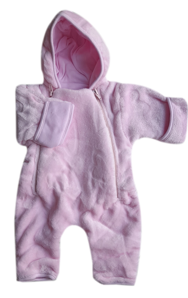 Kombinéza/overal wellsoft s kapucí MKcool MK2130 růžová/srdíčka