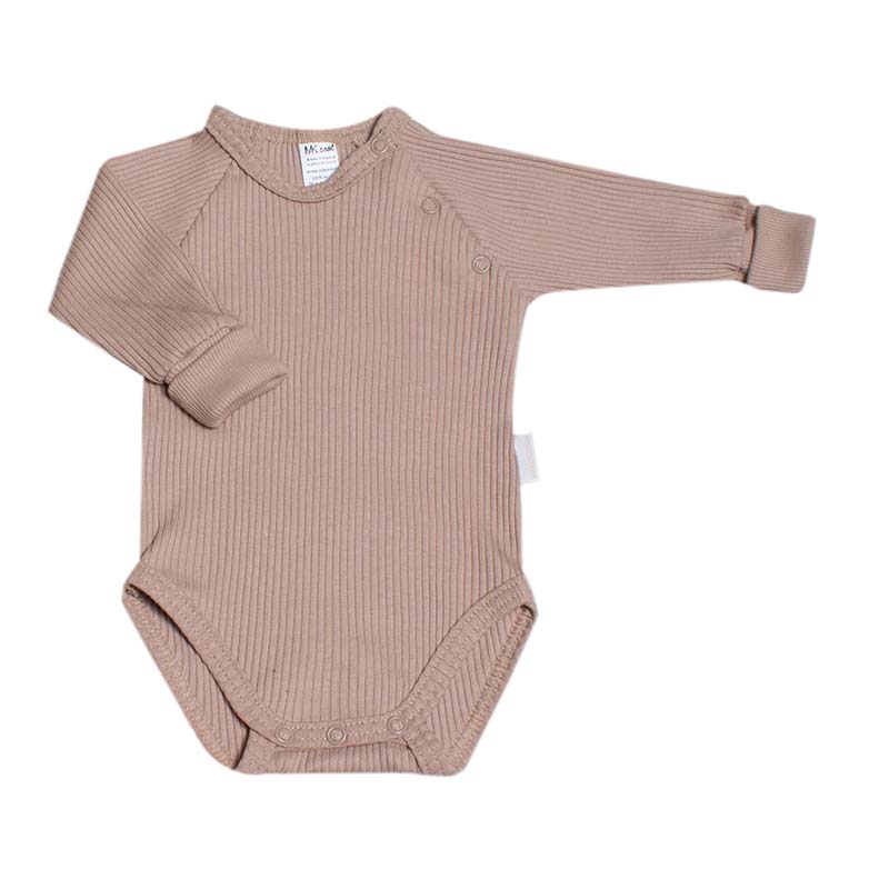 Body kojenecké rostoucí "RIB" MK2342 latté