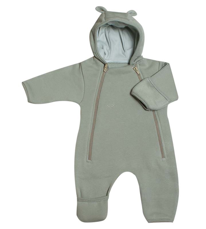 Kombinéza/overal z počesané teplákoviny MKcool MK2346 mentolová
