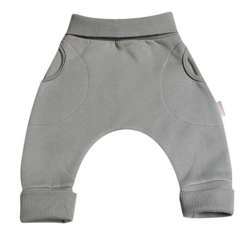 Tepláčky "rostoucí" BAGGY z počesané teplákoviny MKcool MK2338 mentolové