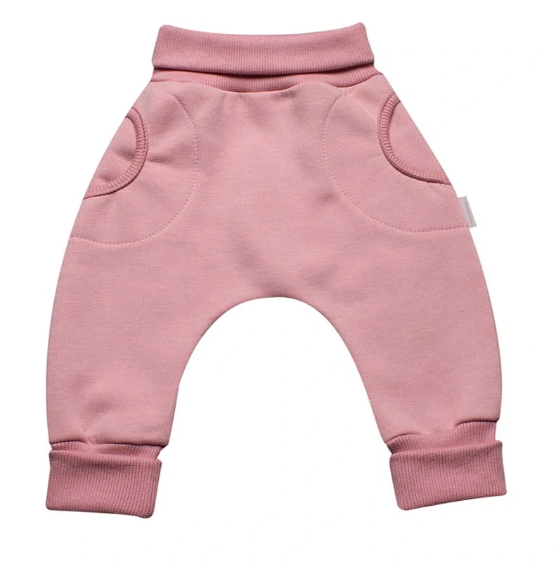 Tepláčky "rostoucí" BAGGY z počesané teplákoviny MKcool MK2338 růžová