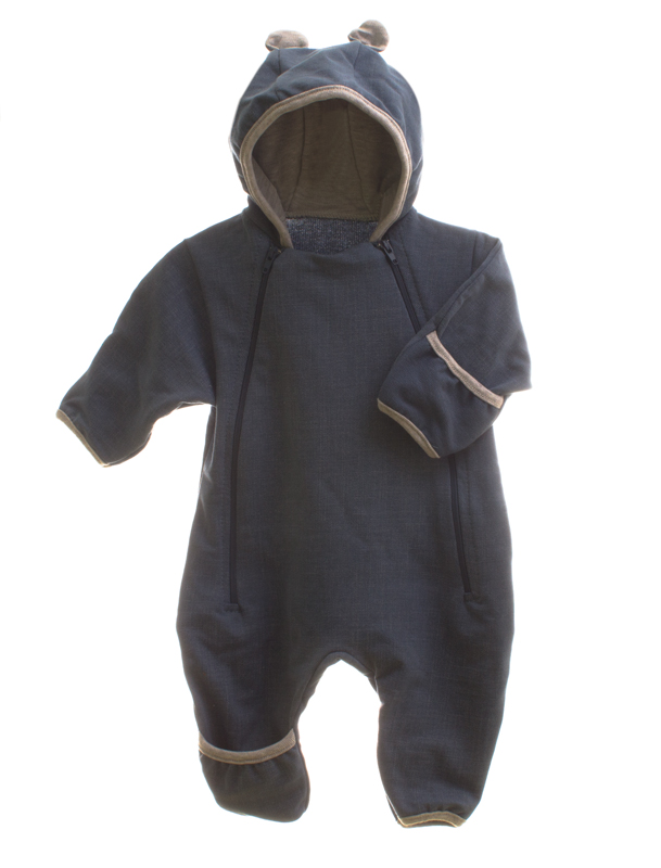 Kombinéza/overal"JEANS" MKcool MK2015R modrý denim/šedá