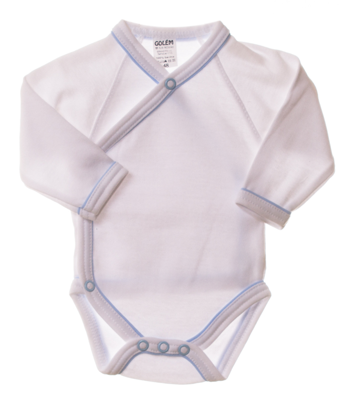 Body bavlněné zavinovací KB2207 bílé/modré