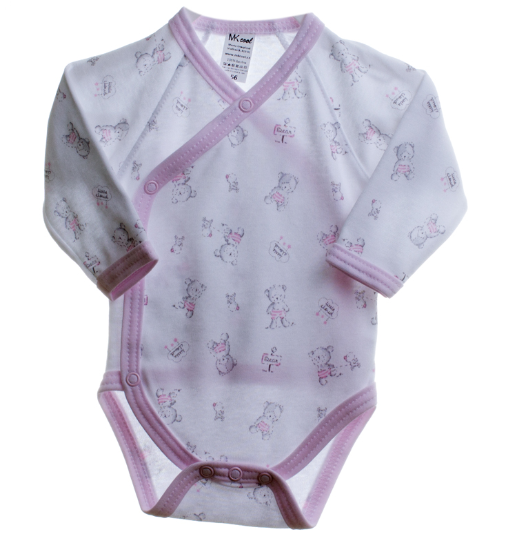 Body kojenecké "Medvídci" MKcool KB2008 růžové