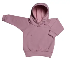 Kojenecká mikina z celoroční teplákoviny MKcool s kapucí MK2347 starorůžová