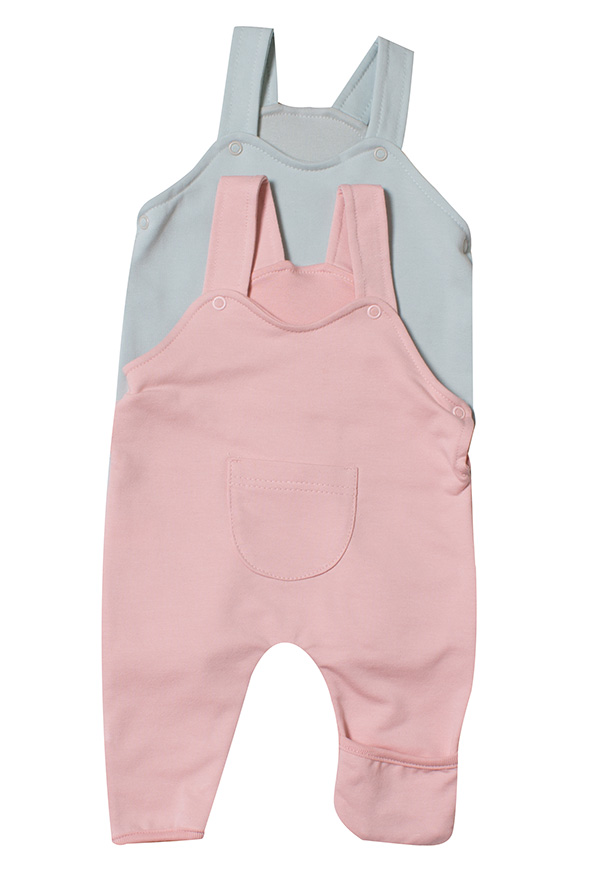 Kojenecké "LACLÁČE" s kapsičkou MKcool MK2319 - pudrové