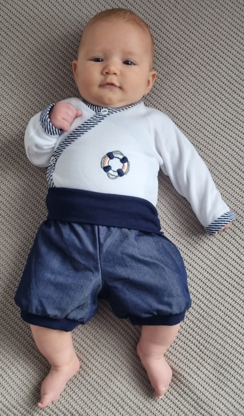 Šortky kojenecké "JEANS" MKcool KK2013 tmavě modré/denim 80