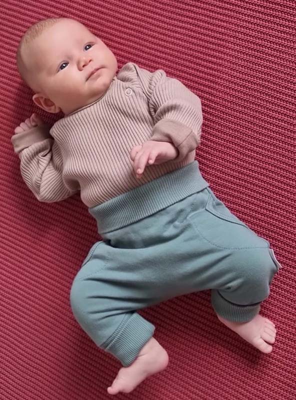 Body kojenecké rostoucí "RIB" MK2342 latté