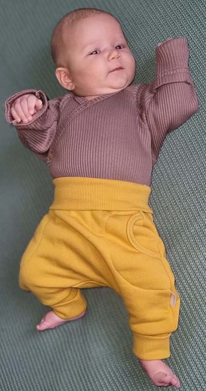 Body kojenecké rostoucí "RIB" MK2342 čokoládově hnědá