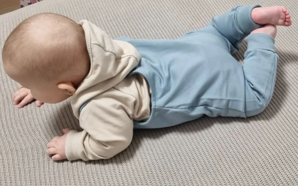 Kojenecké "LACLÁČE" MKcool MK2405 - modrošedé