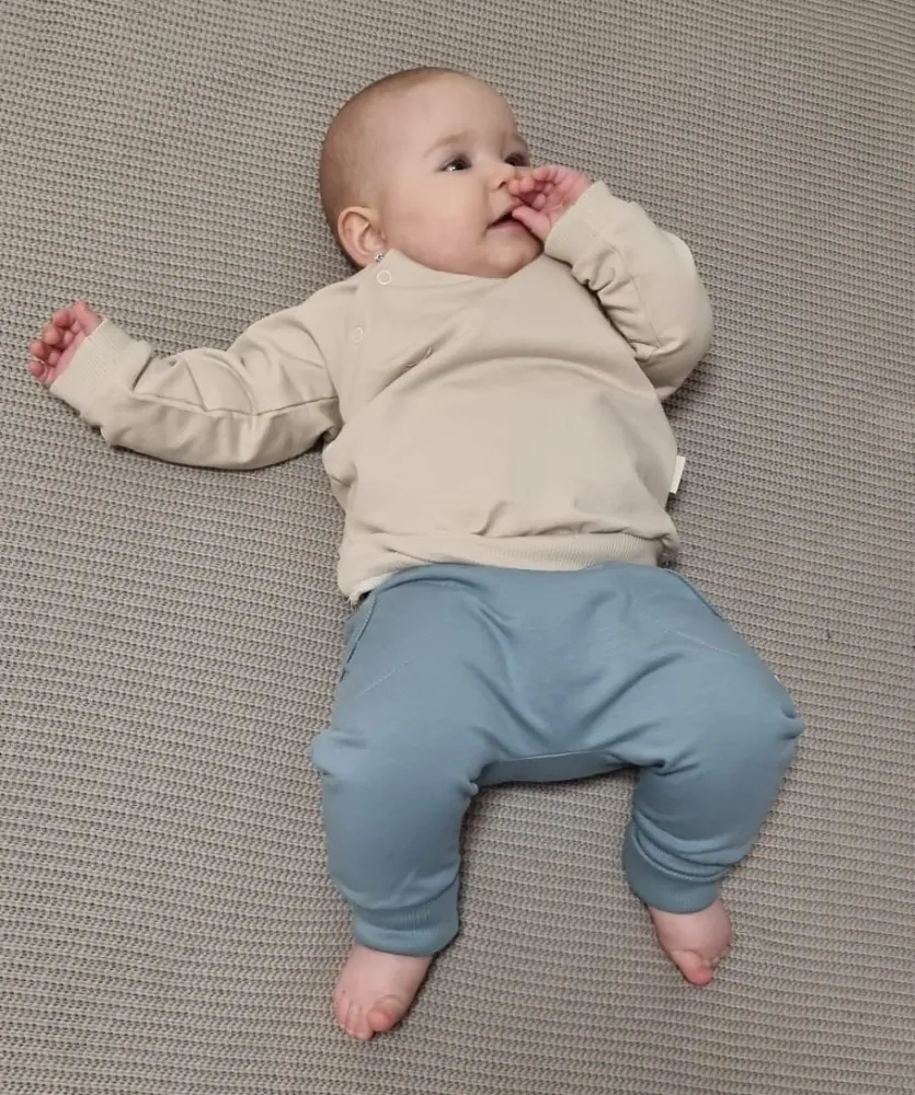 Tepláková kojenecká mikina MKcool MK2340 béžová 74