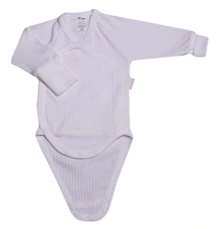 Body kojenecké zavinovací rostoucí " RIB" MK2407 bílé