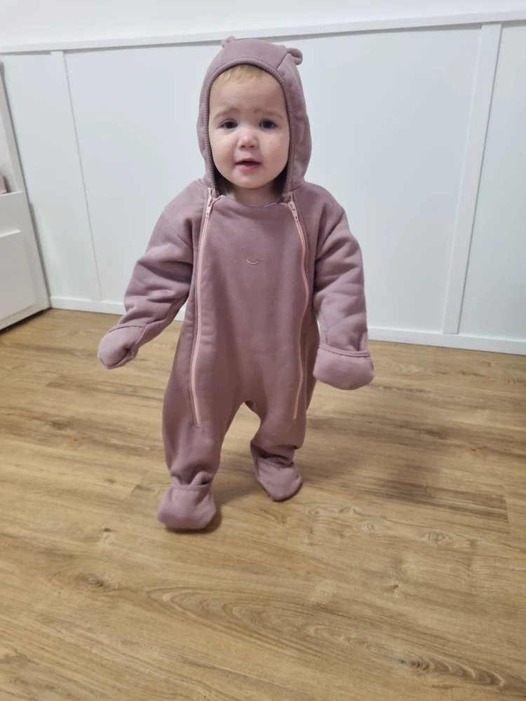 Kombinéza/overal z počesané teplákoviny MKcool MK2346 růžová 56