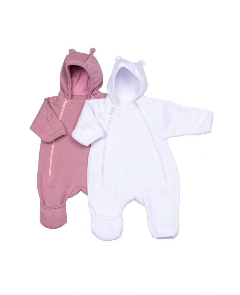 Kombinéza/overal z počesané teplákoviny MKcool MK2346 bílá 56