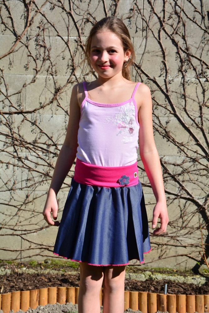 Sukně dívčí MKcool S00005 - modrý denim 92