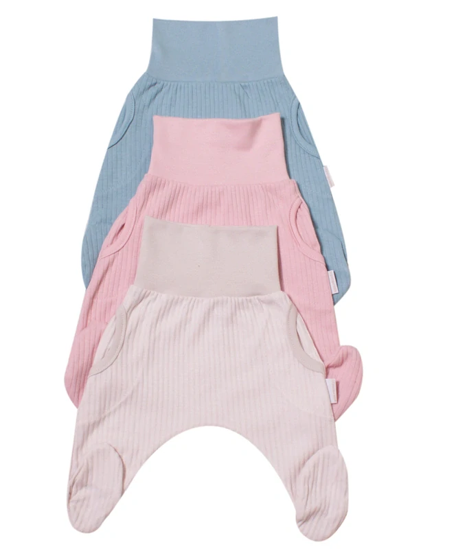 Polodupačky bavlněné s ťapkami RIB MKcool MK2310 béžové