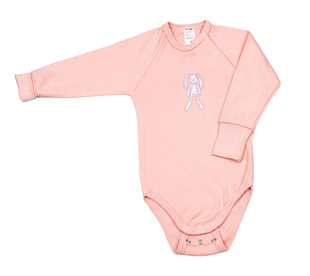 Body kojenecké "Králíček" rostoucí Mkcool MK0232 starorůžová 80