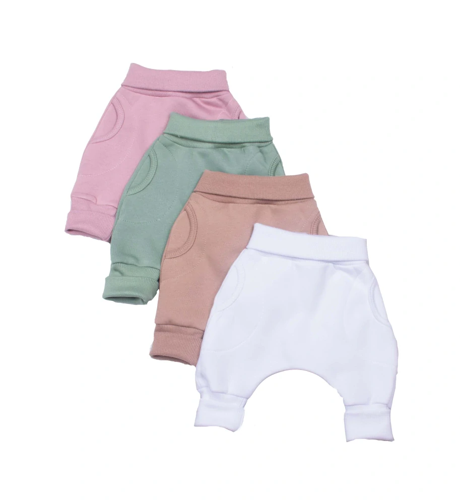 Tepláčky "rostoucí" BAGGY z počesané teplákoviny MKcool MK2338 bílá