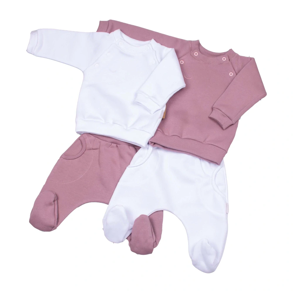 Kojenecká mikina druky z počesané teplákoviny MKcool MK2340 bílá