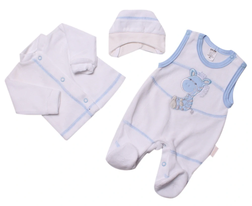 Souprava 3-dílná "Zebra" Golem SK2069 bílo-modrá