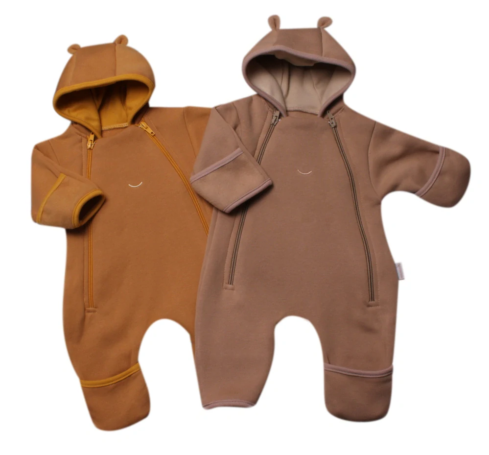 Kombinéza/overal z počesané teplákoviny MKcool MK2346 medová