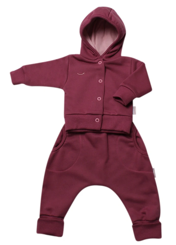 Kabátek s kapucí MKcool 2507 vínový 50