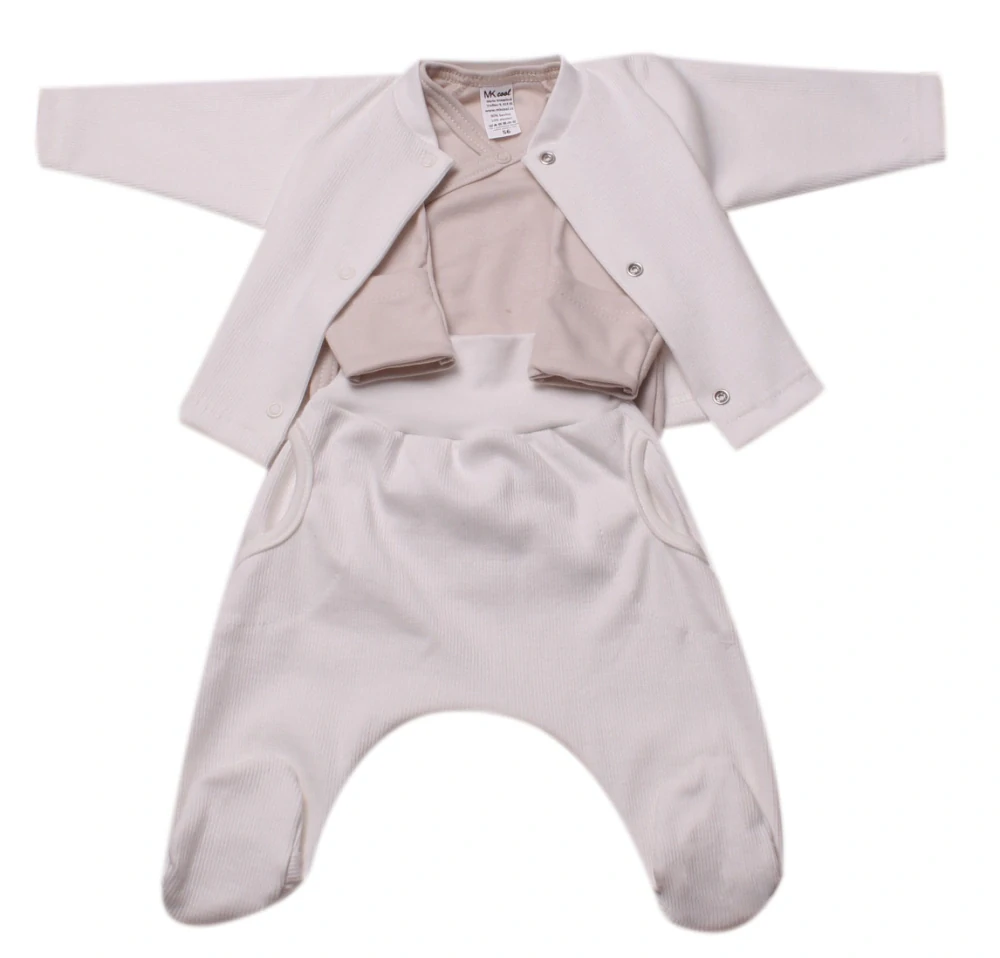 Souprava kojenecká 4-dílná RIB MKcool SK1022 bílo-béžová 56