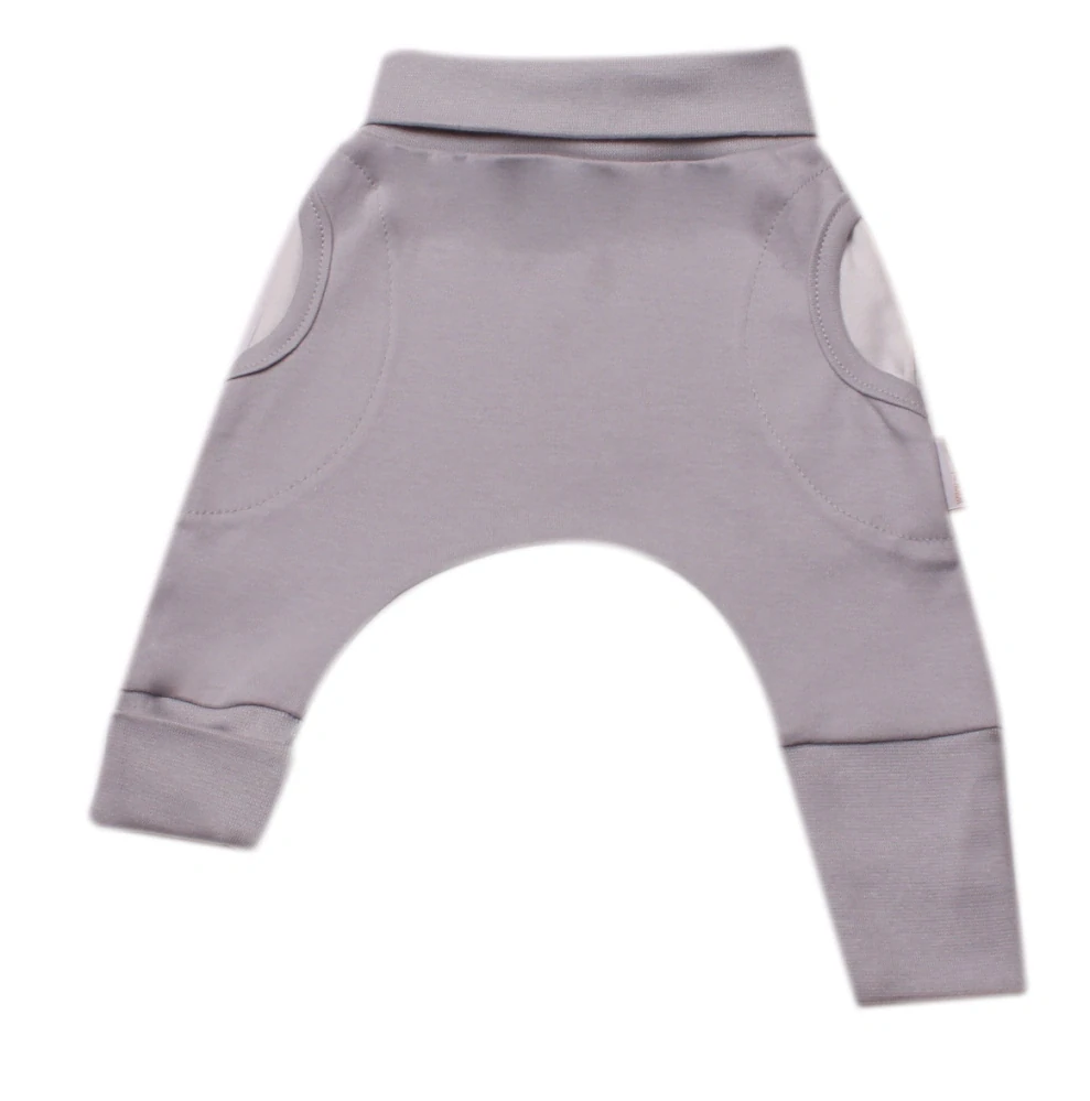 Polodupačky baggy rostoucí bavlněné s kapsičkami MKcool KT0207 světle šedé