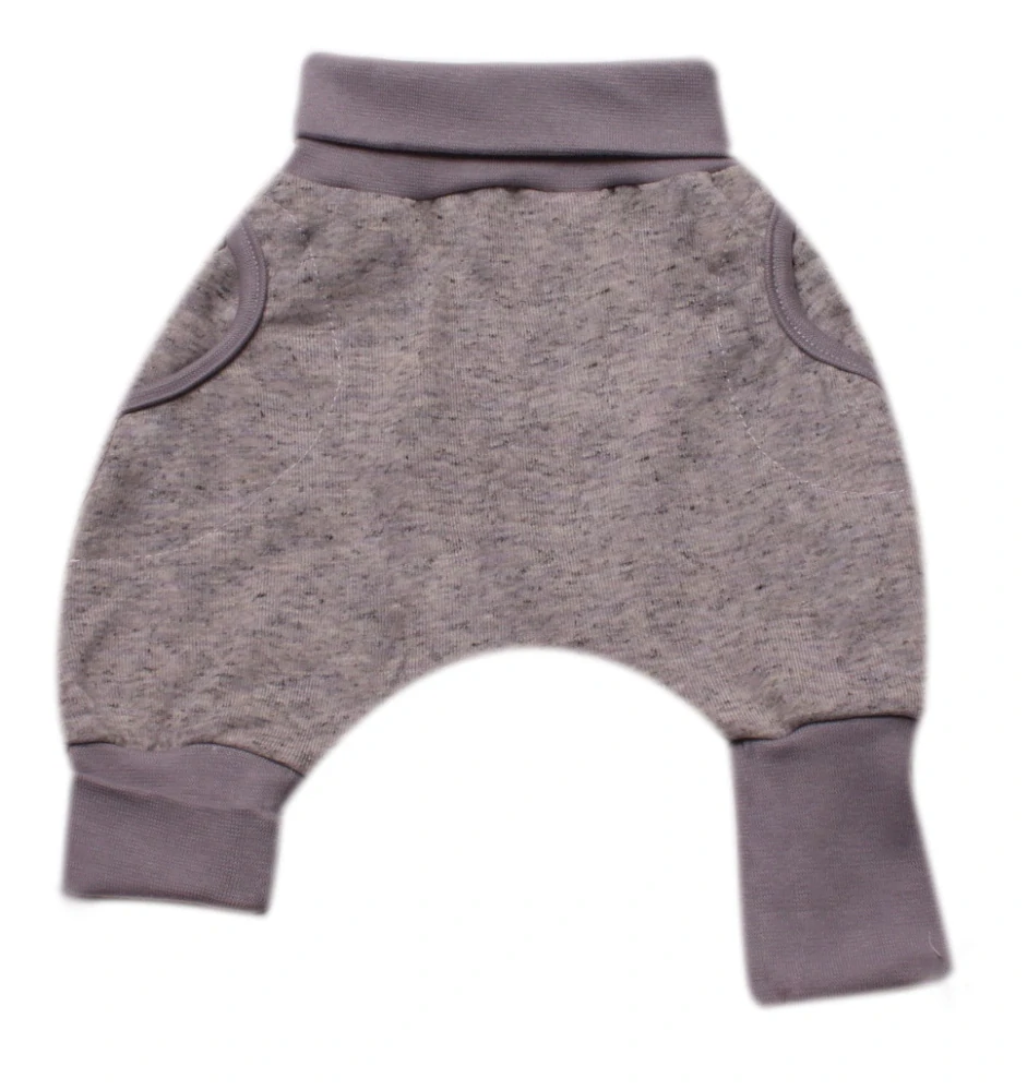 Polodupačky baggy rostoucí bavlněné s kapsičkami MKcool KT0209 šedý melír