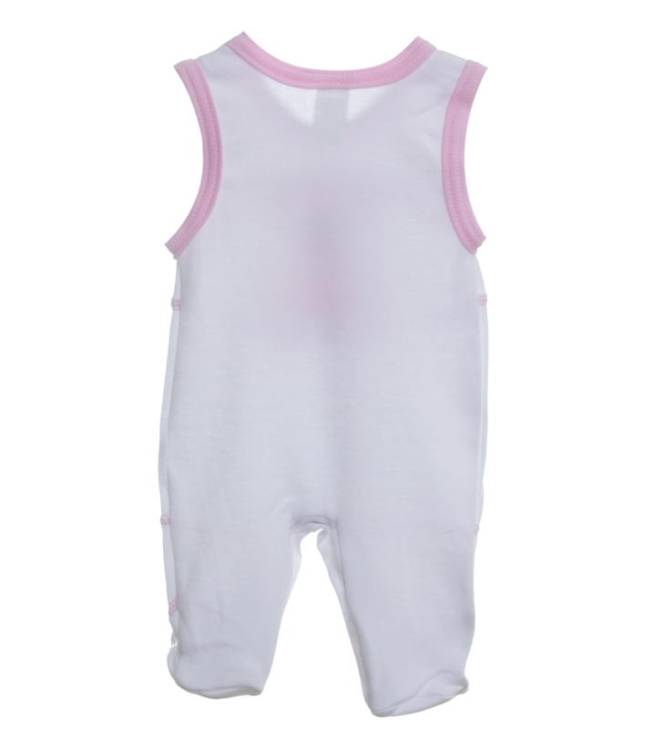 Dupačky bavlněné Medvídek MKcool KD0015 bílé/růžové