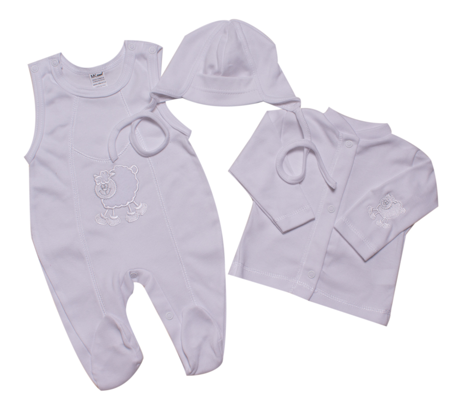 Souprava 3-dílná "Ovečka" MKcool MK1987 bílo-bílá 50