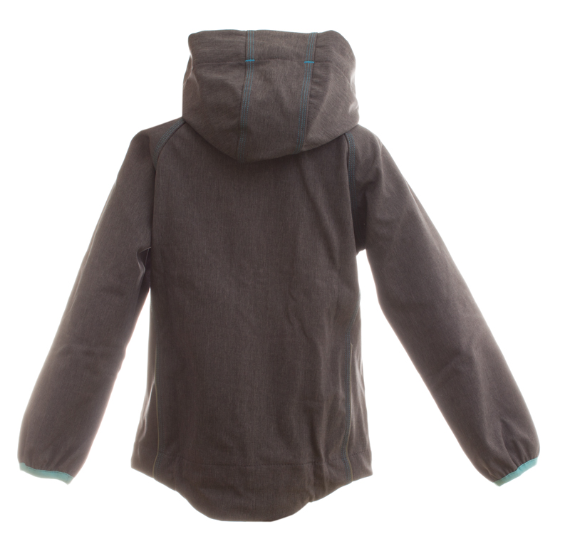 Softshellová bunda/fleece MKcool B00023 žíhaná šedá/tyrkys
