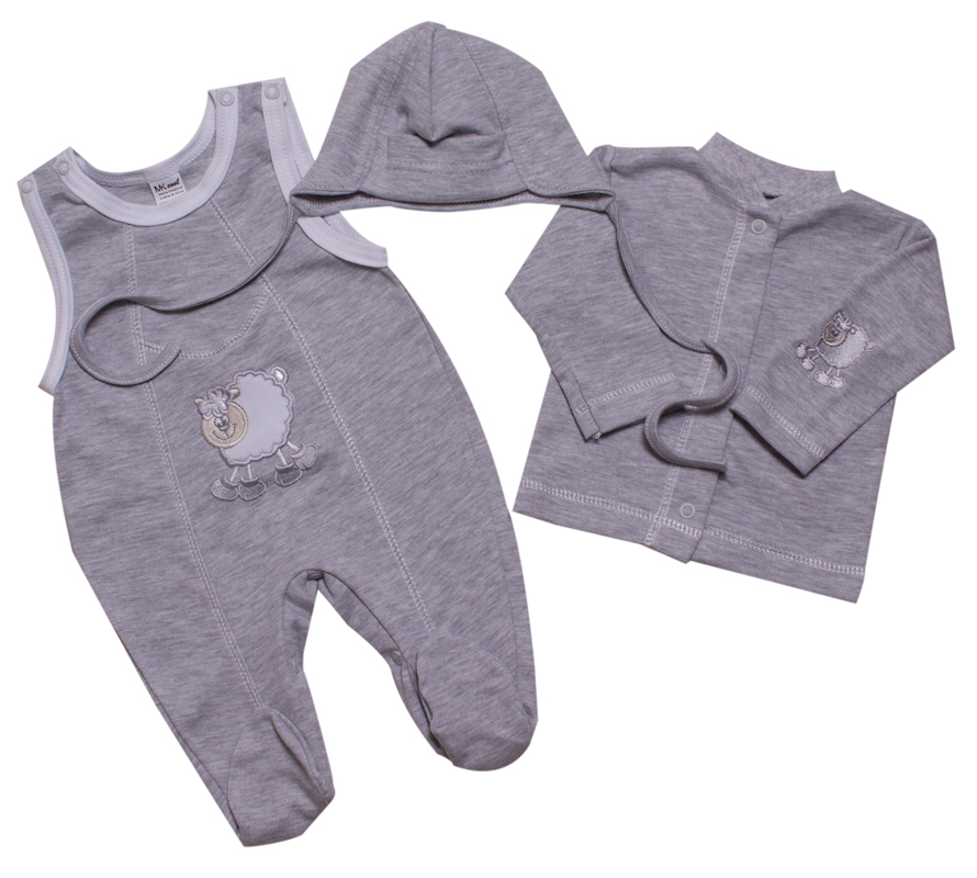 Souprava 3-dílná "Ovečka" MKcool MK1987 šedo-bílá 62