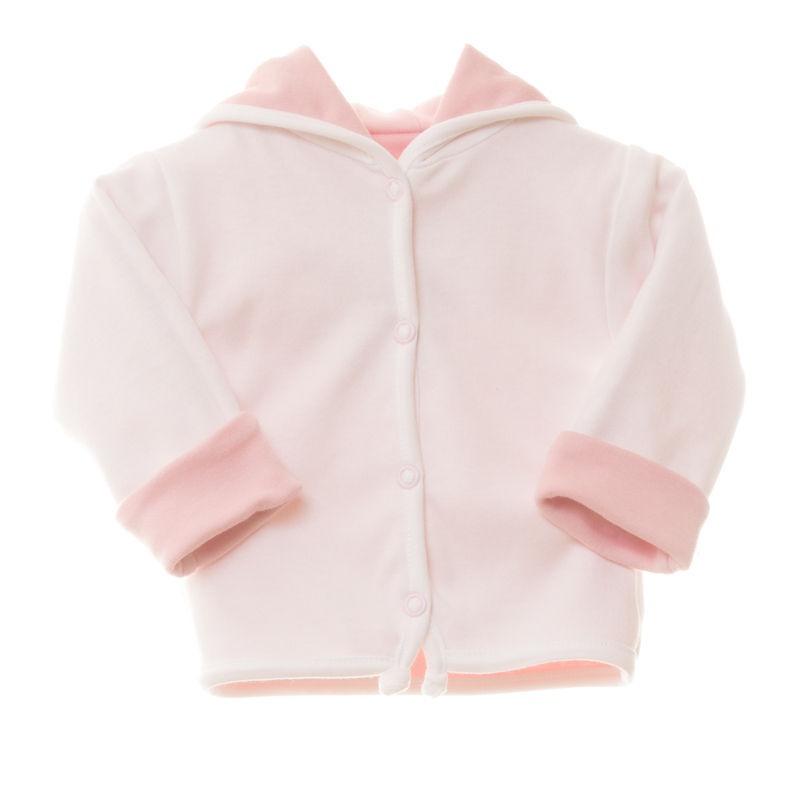 Kabátek oboustranný s kapucí MKcool MK2043 starorůžový/vanilka 74