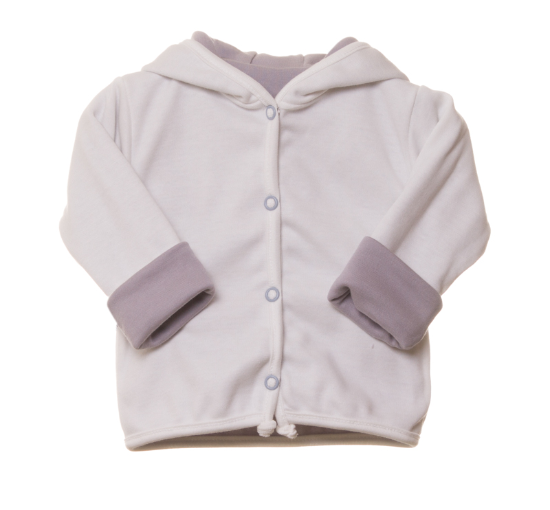 Kabátek oboustranný s kapucí MKcool MK2043 tmavě šedý/vanilka 68