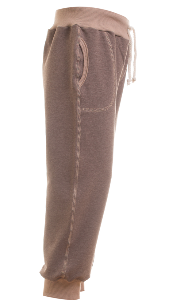 Tepláky MKcool KLASIK T20008 hnědý melír/béžové