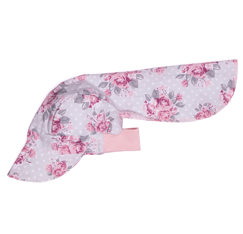 Čepice Pirát MKcool C10012 šedá/starorůžová/růžičky - 0 