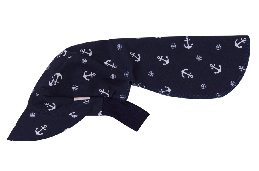 Čepice Pirát MKcool C10013 modrá/bílá kormidla/kotvy - 0
