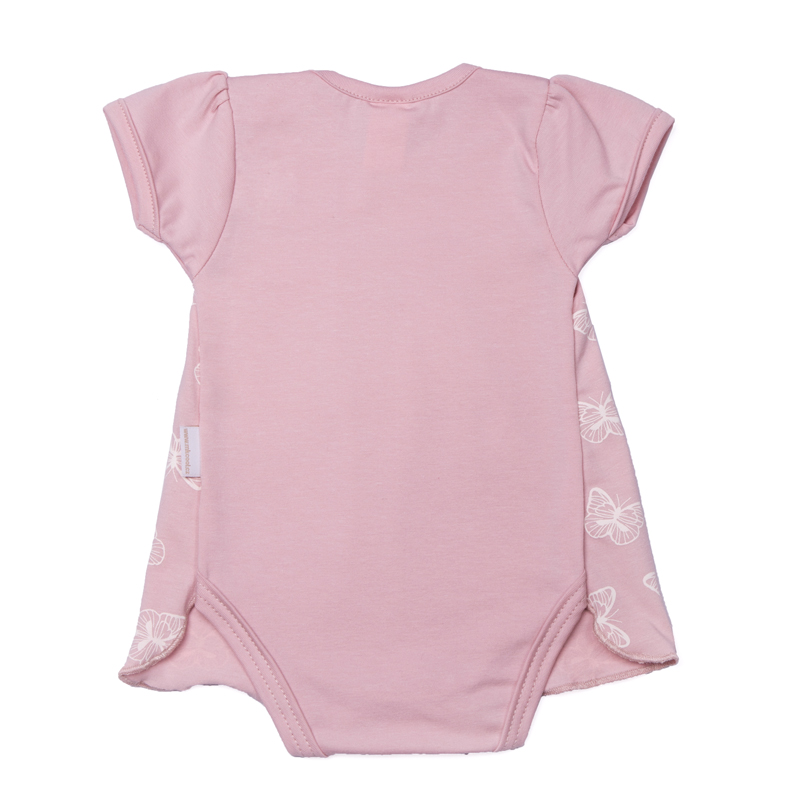 Body šaty "MOTÝLEK" MKcool MK2112 starorůžové