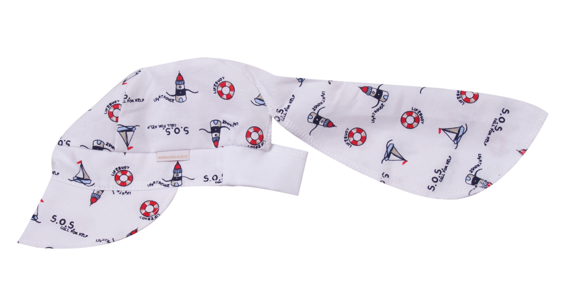 Čepice Pirát "Maják" MKcool C10015 bílá 