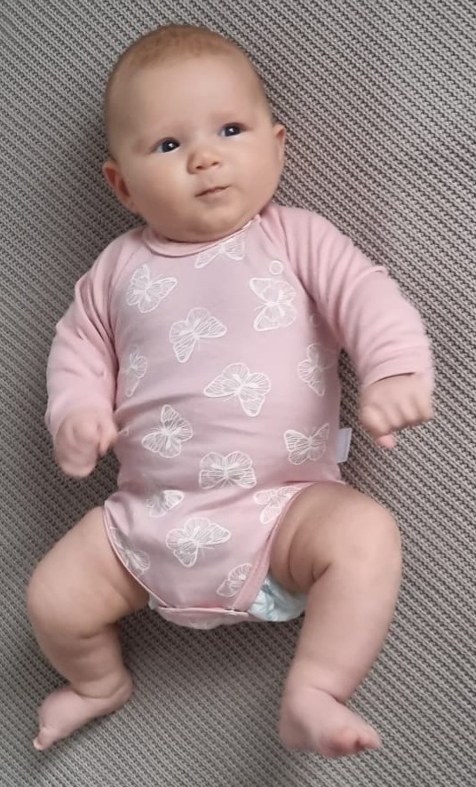 Body kojenecké "MOTÝLEK" MKcool MK2115 starorůžové