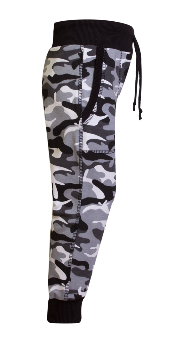 Tepláky MKcool STREET T10008 černo-šedý maskáč