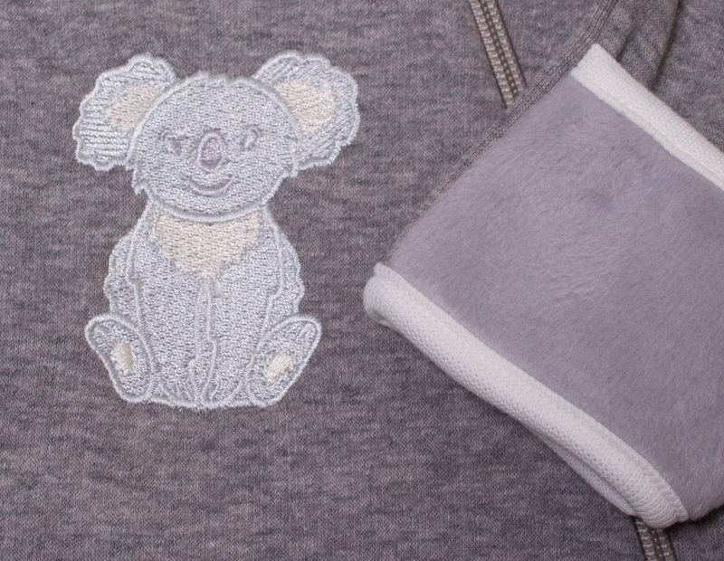 Kombinéza/overal s kožíškem s kapucí "KOALA" MKcool MK2120 šedý melír