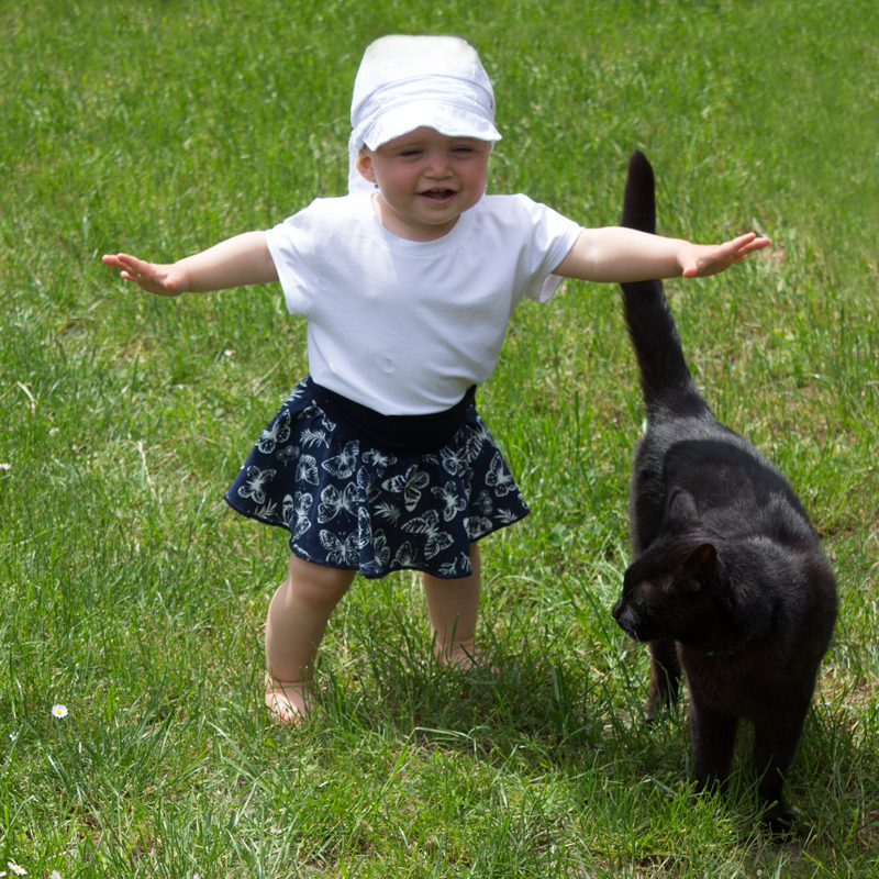 Sukně dívčí "Motýlek" MKcool S00017 tmavě modrá